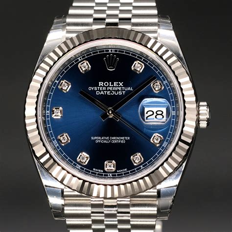 rolex datejust 41mm blue diamond dial|rolex datejust 41 neu.